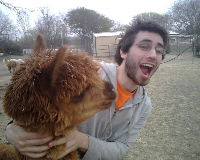 Joe at Alpaca Farm Visit